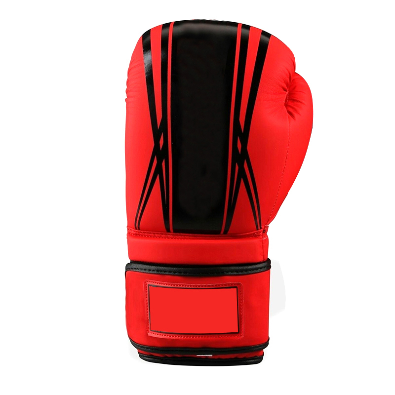 Wholesale New Trend MMA Professional Custom Logo Kickboxing Training 16oz Red Black Leather Boxing Glove
