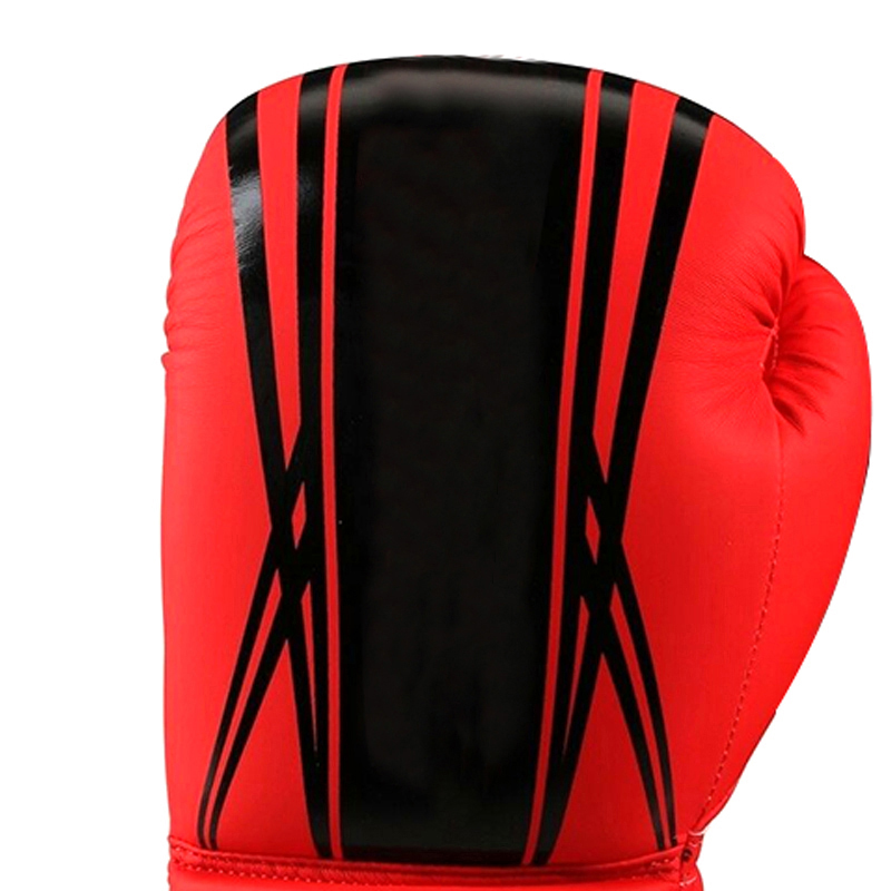 Wholesale New Trend MMA Professional Custom Logo Kickboxing Training 16oz Red Black Leather Boxing Glove - Image 3