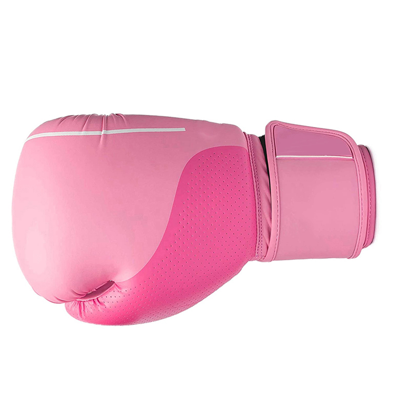 100% Original Leather Custom Boxing Gloves Custom Factory Professional Pink Color Boxing Punching Gloves - Image 3