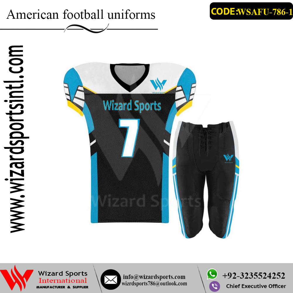 American football uniforms