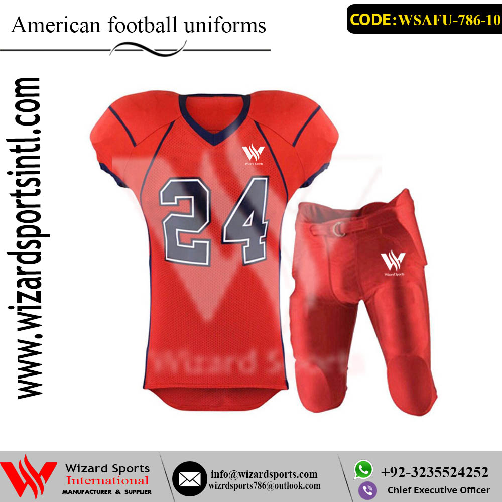 American football uniforms