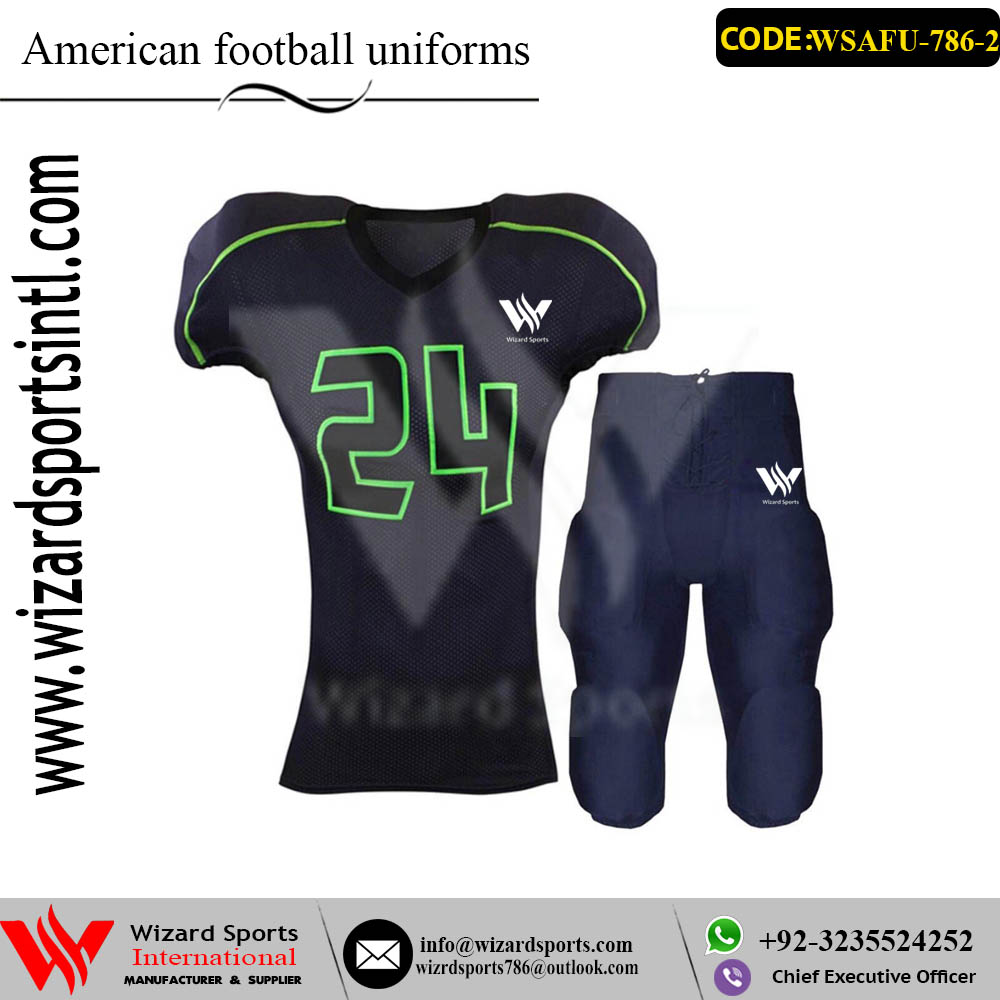 American football uniforms