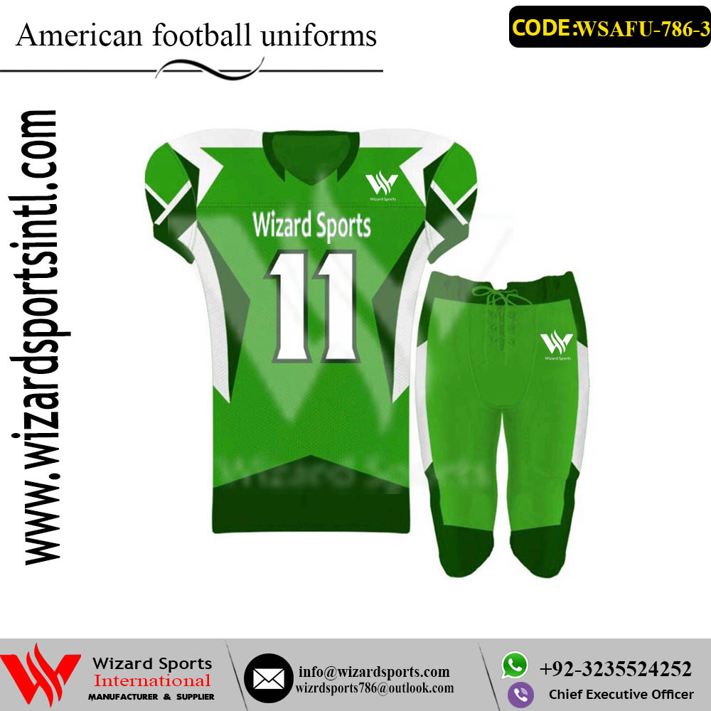 American football uniforms