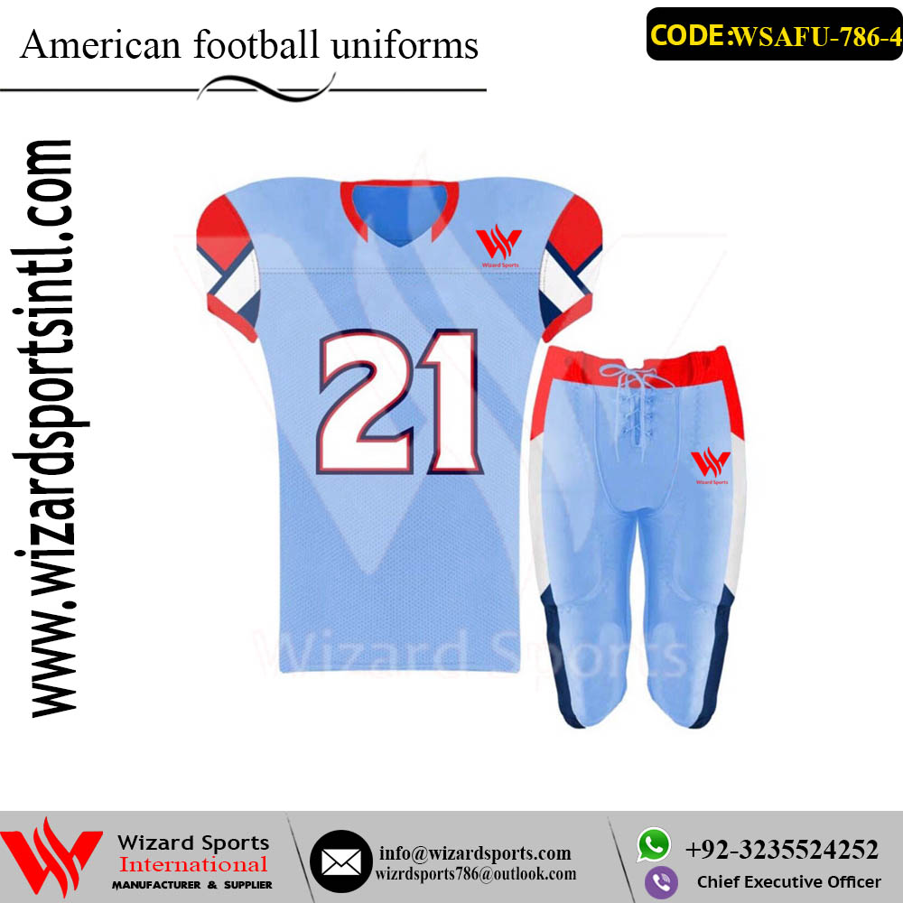 American football uniforms