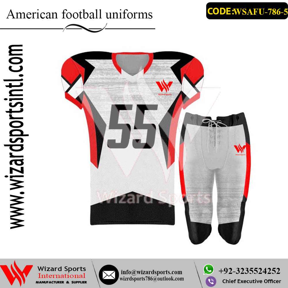 American football uniforms