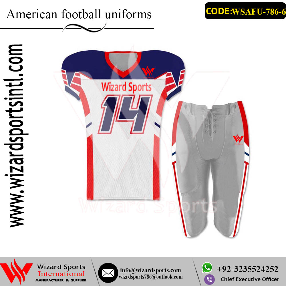 American football uniforms