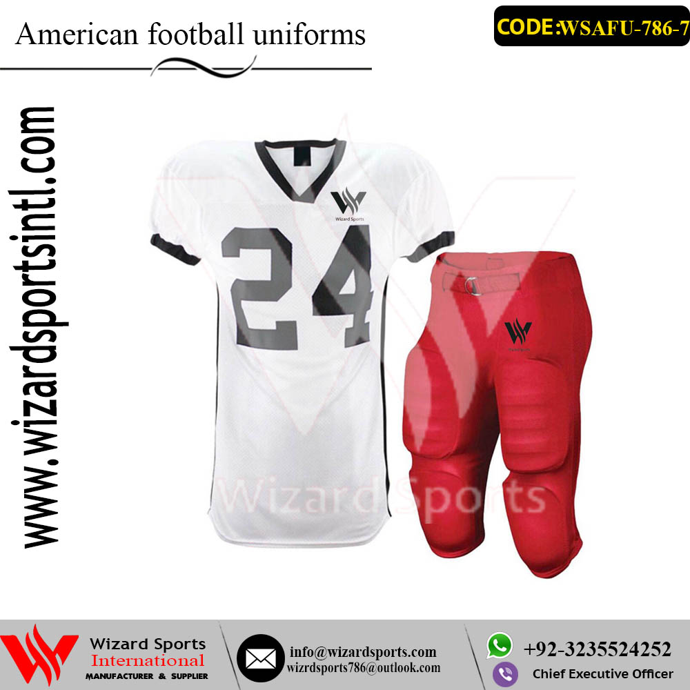 American football uniforms