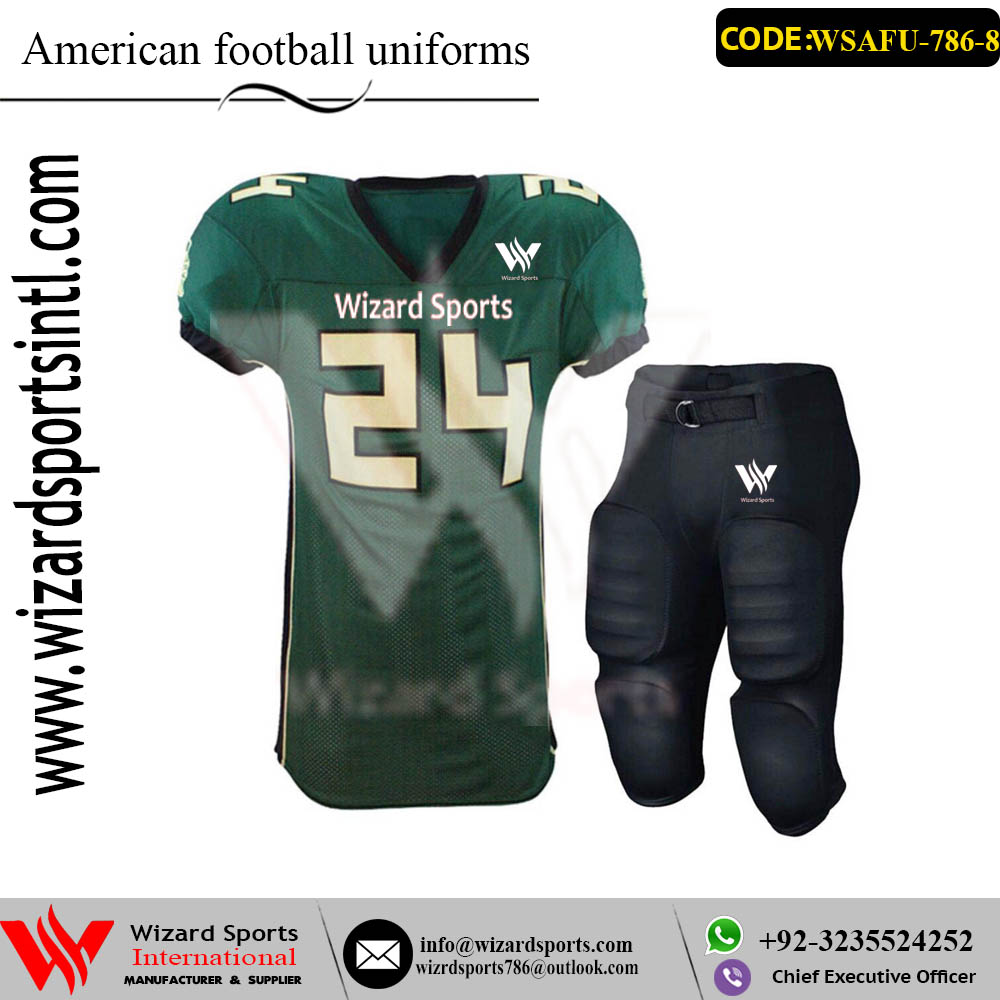 American football uniforms