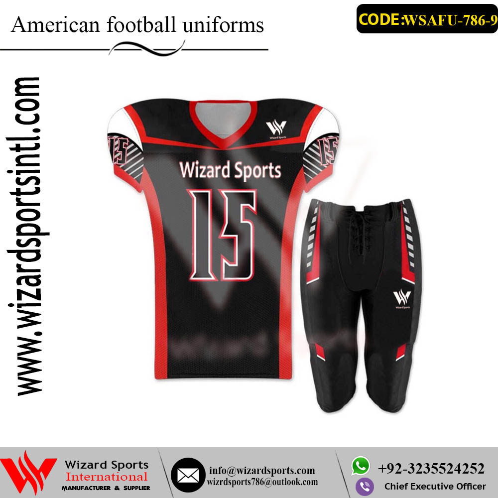 American football uniforms